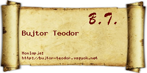 Bujtor Teodor névjegykártya